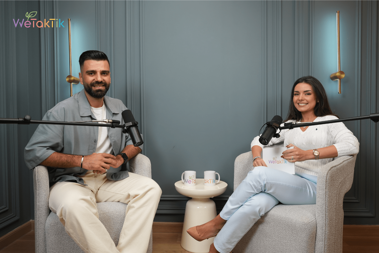 Ammar Badr and Basma Abou Assaf at WeTakTik podcast episode 5
