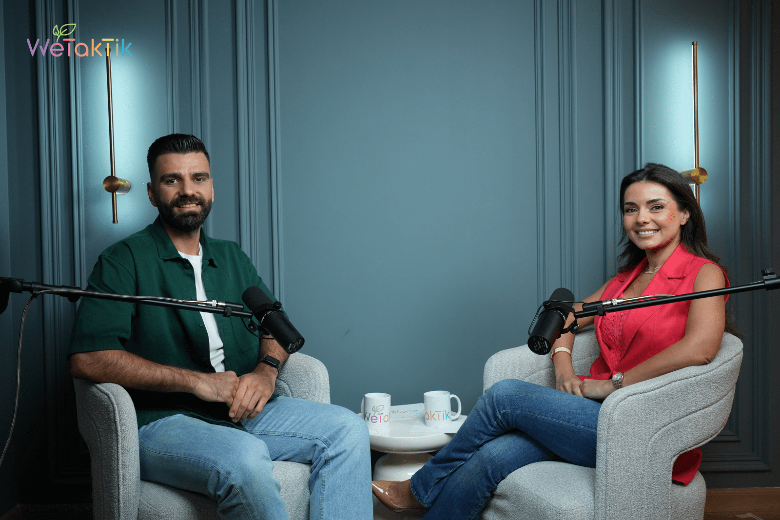 ammar badr and basma abou assaf in wetaktik podcast episode one