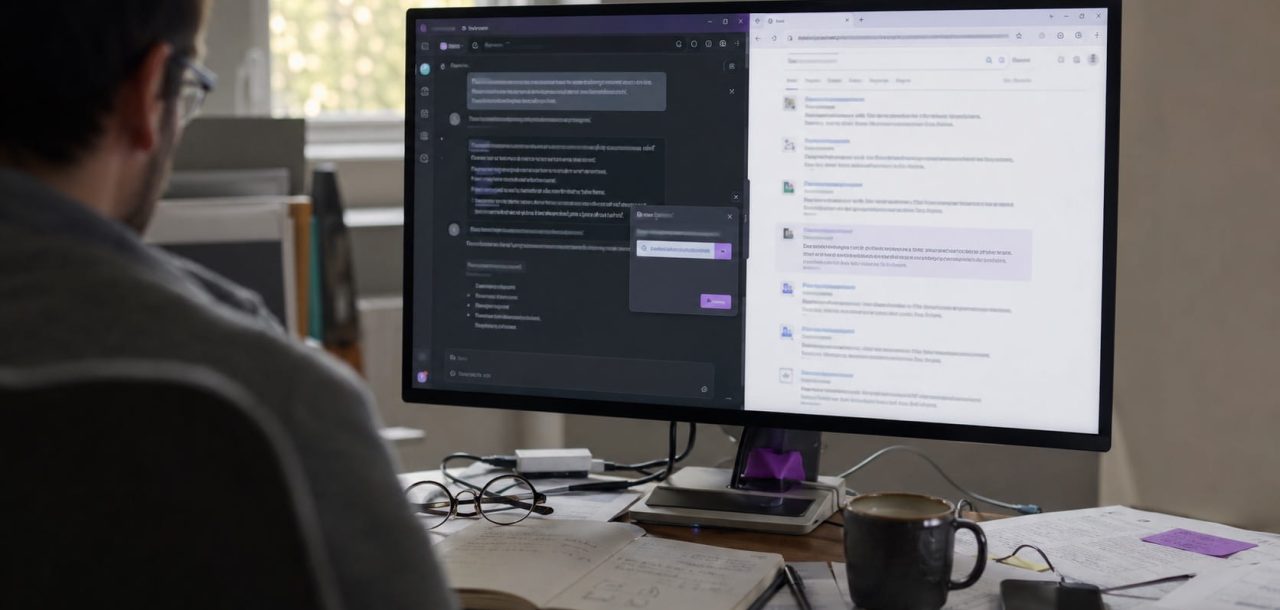 Digital strategist viewing a shared AI conversation appearing within a web search results page.